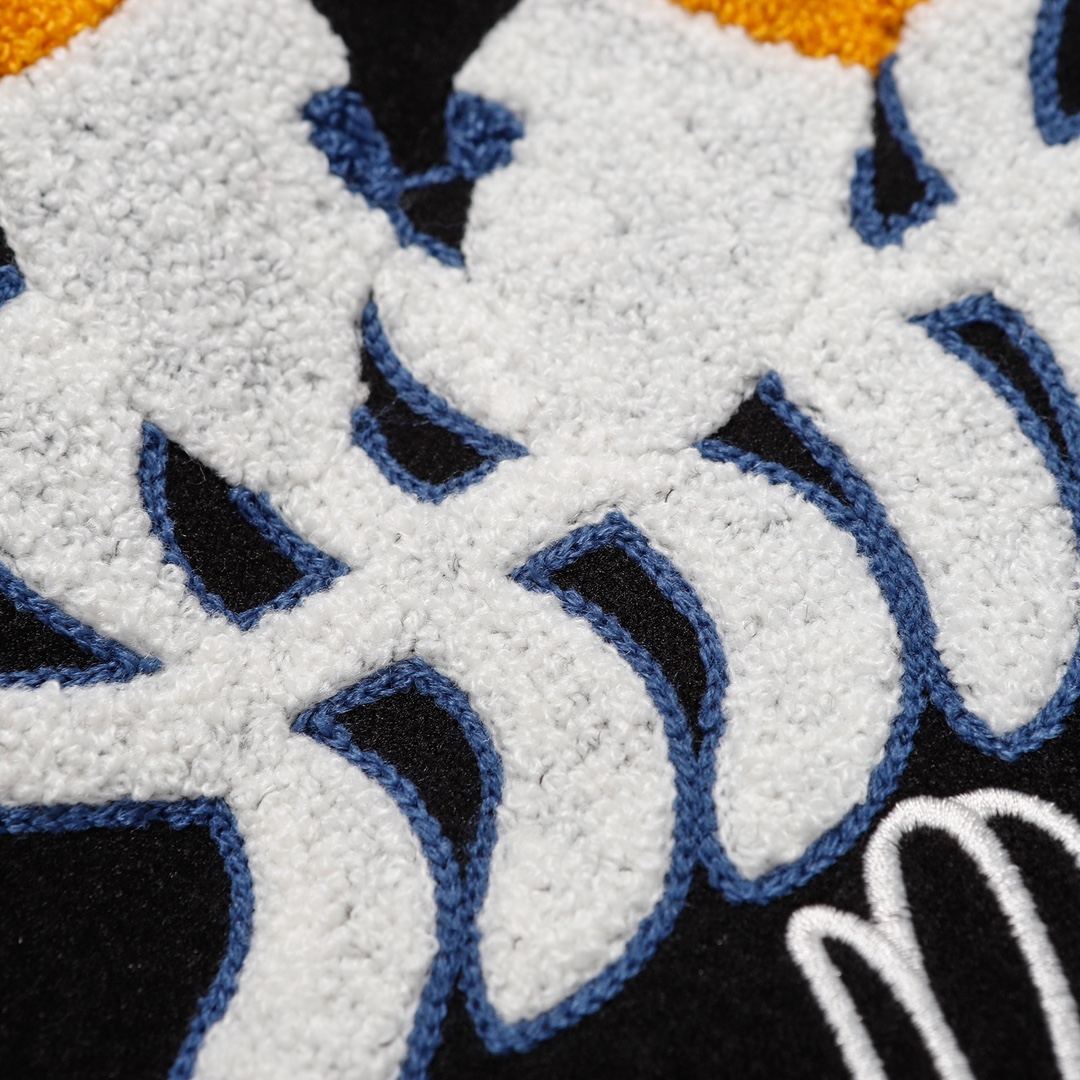 LV一比一黑白拼色植絨字母刺繡棒球外套街頭休閒風｜歐美奢侈品精品推薦