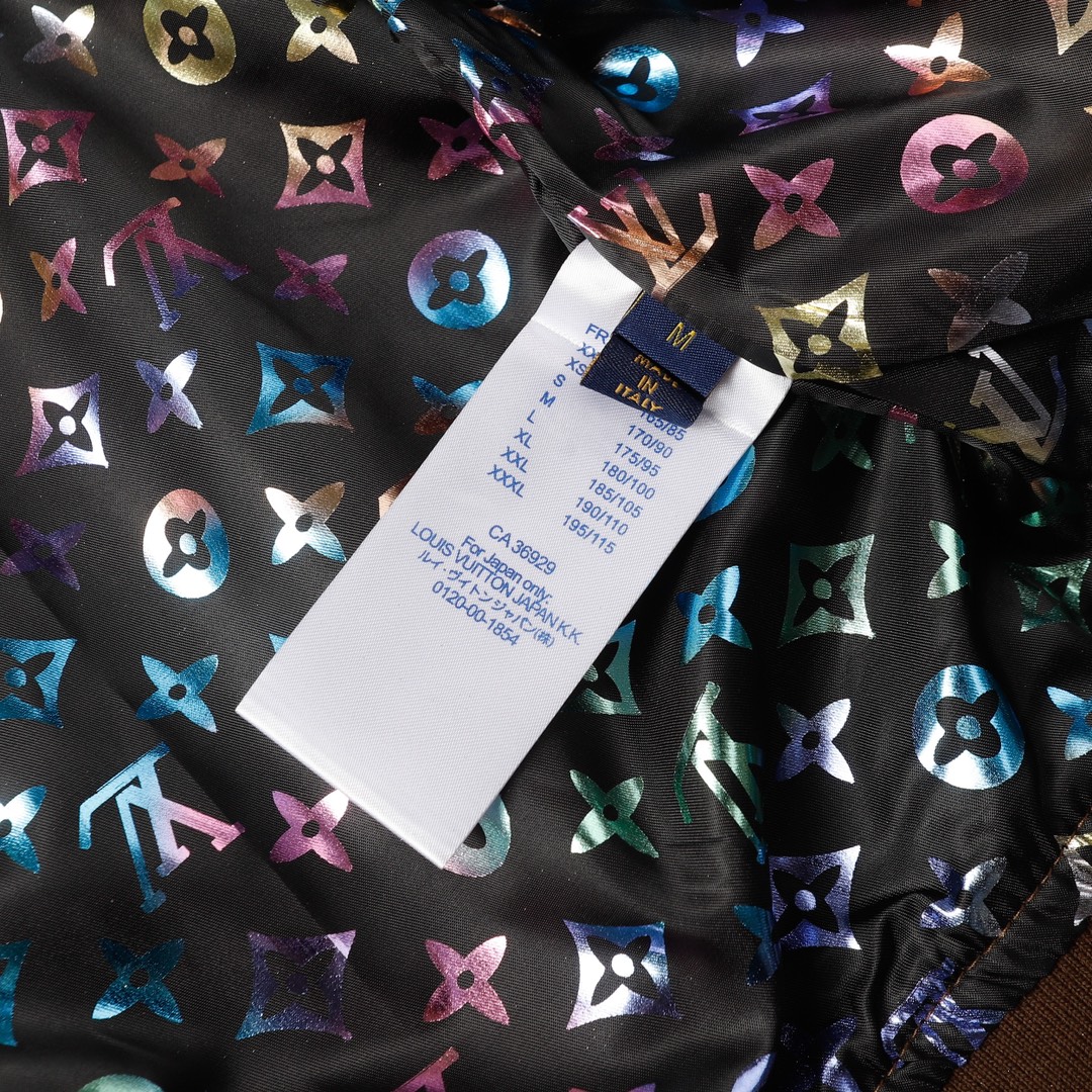 LV高仿巧克力棕棒球外套 復古毛巾刺繡設計款｜歐美奢侈品精品推薦