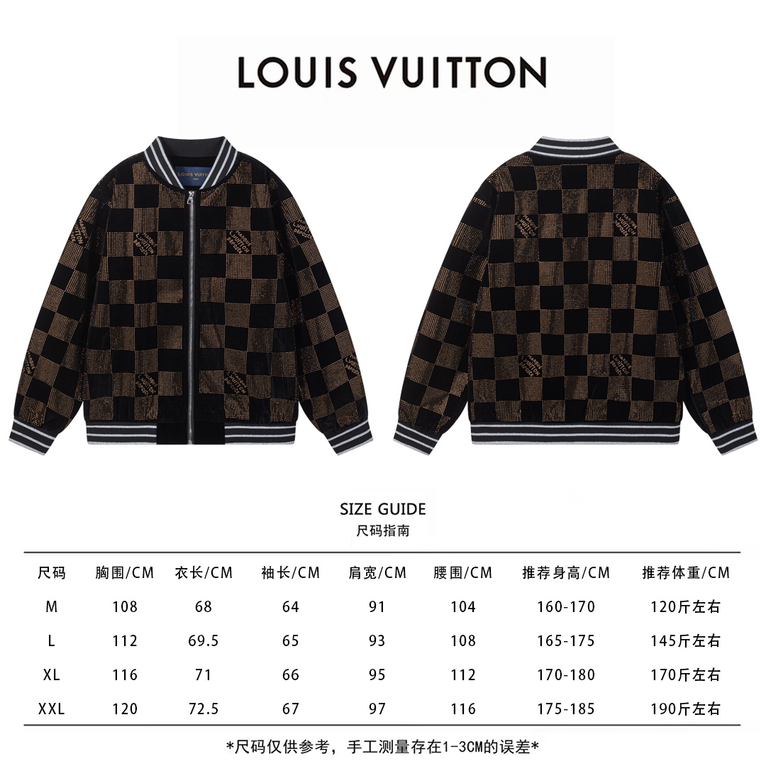 LV頂級原單格紋棒球外套 時尚潮流款式必備｜歐美奢侈品精品推薦