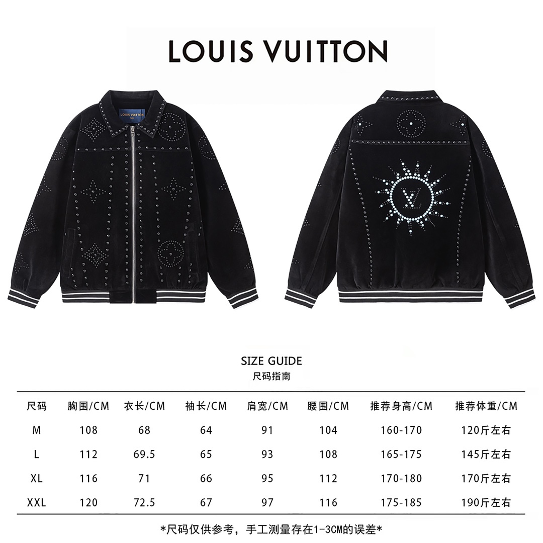 LV頂級原單鉚釘棒球外套 經典黑色設計款｜歐美奢侈品精品推薦